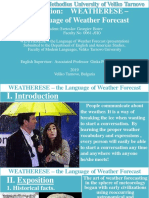 SGB - PDF Weatherese - The Language of Weather Forecast (Presentation) - Faculty No 0061-АЧО