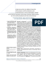 Concordacia Entre La Determiacion de Antcuerpos ANA