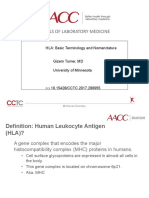 HLA Basic Terminology and Nomenclature Tumer Slides