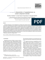 Adsorption Characteristics of Superplasticizers On Cement Component Minerals