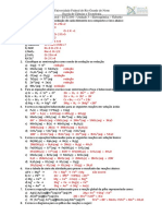 Lista U3 Eletroquimica - Gabarito