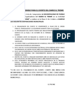 Acta de Compromiso para El Evento Del Trome Yunza Dorada