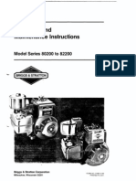 Briggs & Stratton Operating & Maintenance Instructions Model 80200 To 82200