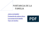 La Inportancia de La Familia