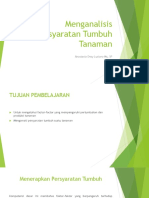 KD. 4 Menganalisis Persyaratan Tumbuh Tanaman