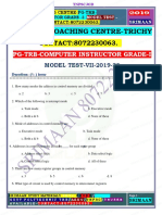 TRB Computer Instructor Model Question Paper 1 by SriMaan