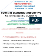 Cours de Statistique 1