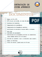 Documentos: Contratação de Jovem Aprendiz