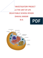 BIOLOGY INVESTIGATORY PROJECT (Cell The Unit of Life)