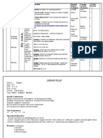 3rd Form Lesson Plan My Town