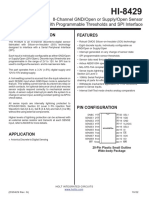 8-Channel GND/Open or Supply/Open Sensor With Programmable Thresholds and SPI Interface