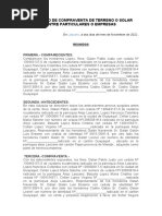 Contrato de Compraventa de Terreno o Solar Entre Particulares o Empresas