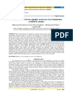 The Influence of Service Quality On Service User Satisfaction at KPKNL Jember