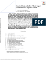 Experimental and Numerical Study On The Low Velocity Impact Damage of A Shear Dominated Compsoite