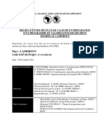 Projet D'Étude Des Flux de Valeurs Et Preparation D'Un Programme de Valorisation Des Dechets Solides Au Cameroun