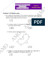 AMO Sample Paper - Class 5