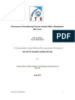 Performance of Non-Banking Financial Institute (NBFI) in Bangladesh