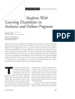 Outcomes For Students With Learning Disabilities in Inclusive and Pullout Programs