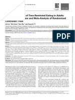 2022 - JCEM - Metabolic Efficacy of Time-Restricted Eating in Adults