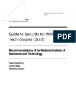 Guide To Security For Wimax Technologies (Draft) : Recommendations of The National Institute of Standards and Technology