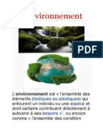 L'environnement