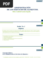 Administración en Servicios de Alimentos