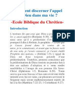 Comment Discerner L'appel de Dieu Dans Ma Vie - Ecole Biblique Du Chrétien