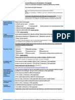 Tool and Resource Evaluation Template