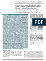 A Study To Determine The Effectiveness of Snake and Ladder Game On Knowledge of Common Ailments Among Primary School Children of A Selected School Lucknow