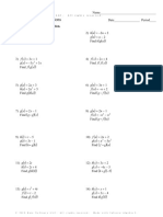 Composite Function Worksheet 1