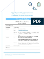 CS114-Discrete Structures - Course Syllabus