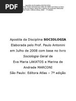 Apostila Do Livro Sociologia Geral