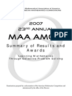 2007 AMC 8 Summary of Results and Awards (PDFDrive)