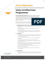 Unity Exam Objectives - Programmer 0422 PRINT