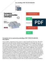 Formulaire de La Construction Métallique PDF TÉLÉCHARGER