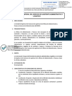 Servicio de Asistente Administrativo y Logístico