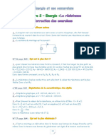 Chapitre 3 - Energie - La Résistance - Exercices - Correction