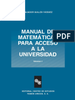 Manual de Matematicas para Acceso A La Universidad v1