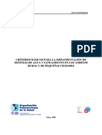 Criterios DISEÑO AGUA Y SANEMIENTO SEDAPAL RURAL Y PEQUEÑA CIUDAD