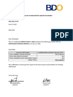 Certificate of Bank Deposit and