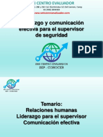 Liderazgo y Comunicacion Supervisor de Seguridad