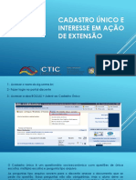 Cadastro Único e Interesse em Ação de Extensão