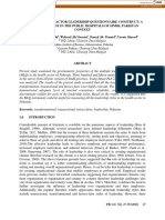 Examining Multifactor Leadership Questionnaire Construct - A Validation Study in The Public Hospitals of Sindh, Pakistan