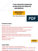 Checklist Matemática ENEM 2022