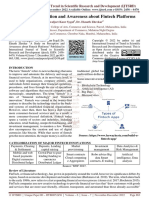 A Study On Perception and Awareness About Fintech Platforms