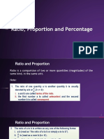 Ratio Proportion and Percentage - Lesson - 1