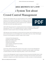 Answers To CES Test About Crowd Control Management