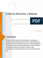 Tema 3. Introducción Al Estudio Del Control de Costos y Su Importancia en Hoteles y Restaurantes