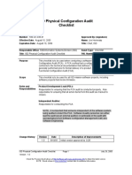 Physical Configuration Audit Checklist