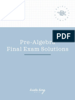 Pre-Algebra - Final Exam - Solutions.practice 1